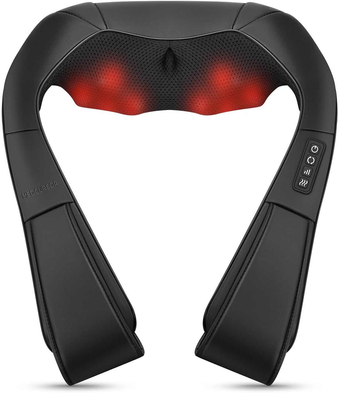 Neck Massager, Portable Electric Neck and Back Massager with Heat, FSA or HSA Eligible Deep Tissue 3D Kneading Pillow for Muscle Pain Relief, Not Cordless, Ideal Father’S Day Gift