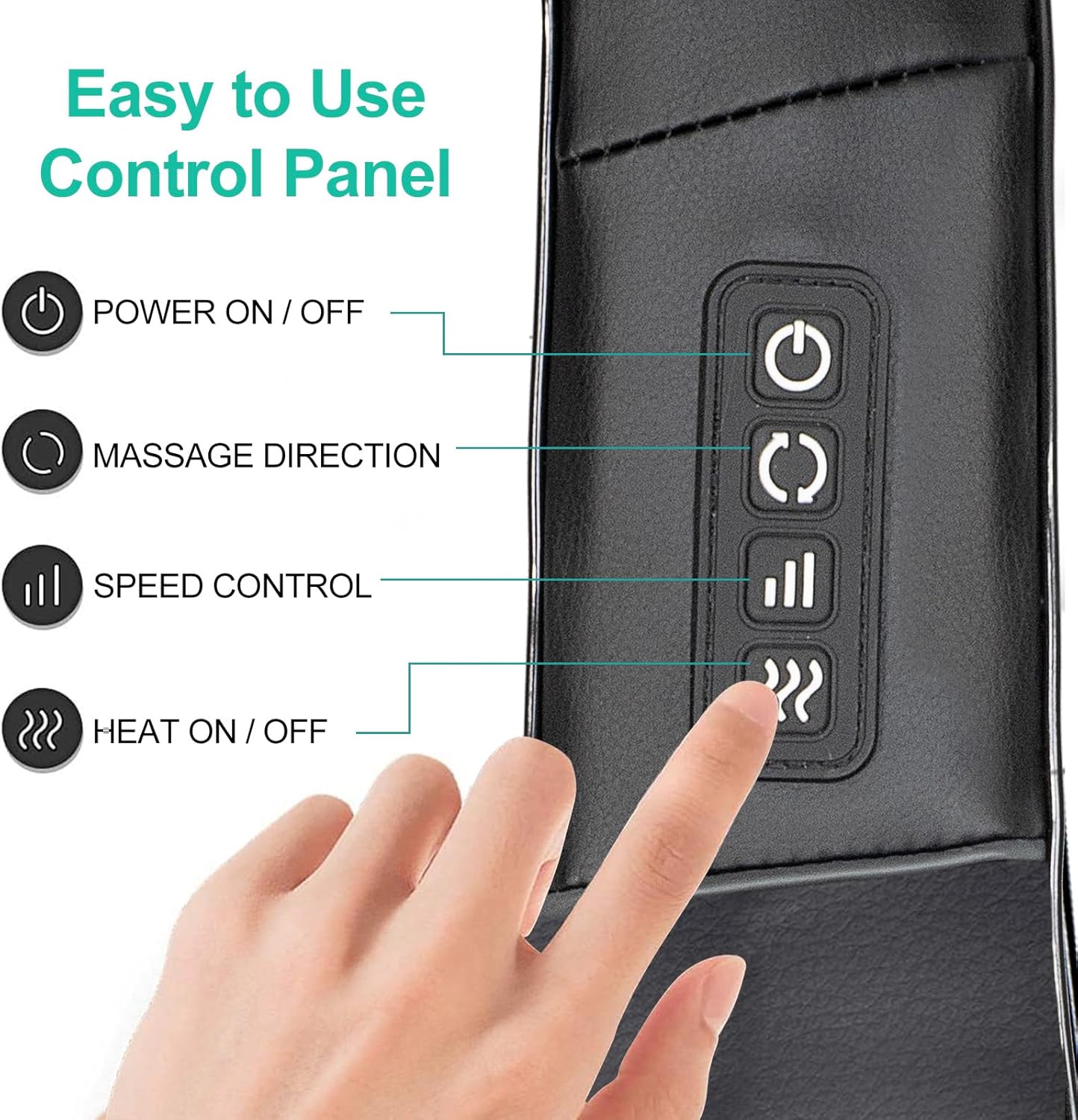 Neck Massager, Portable Electric Neck and Back Massager with Heat, FSA or HSA Eligible Deep Tissue 3D Kneading Pillow for Muscle Pain Relief, Not Cordless, Ideal Father’S Day Gift