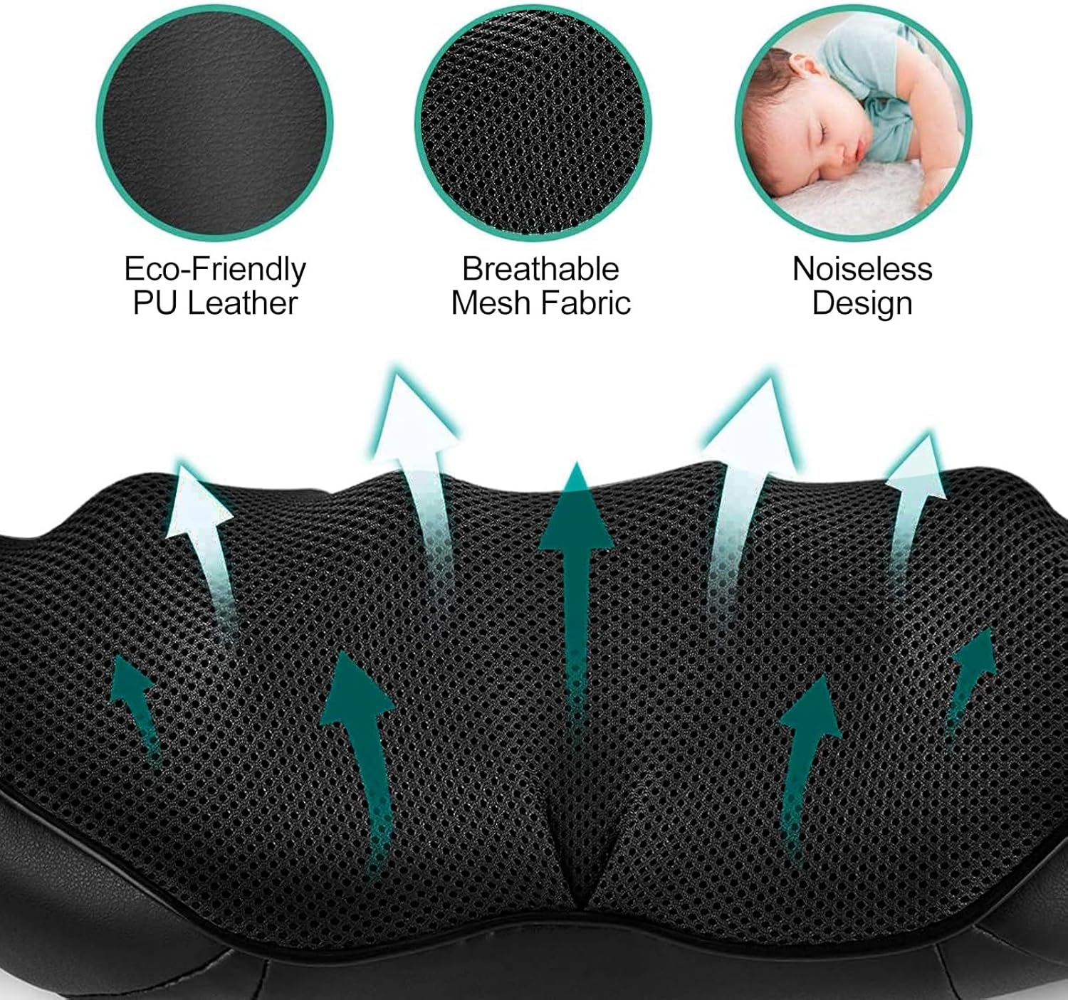 Neck Massager, Portable Electric Neck and Back Massager with Heat, FSA or HSA Eligible Deep Tissue 3D Kneading Pillow for Muscle Pain Relief, Not Cordless, Ideal Father’S Day Gift