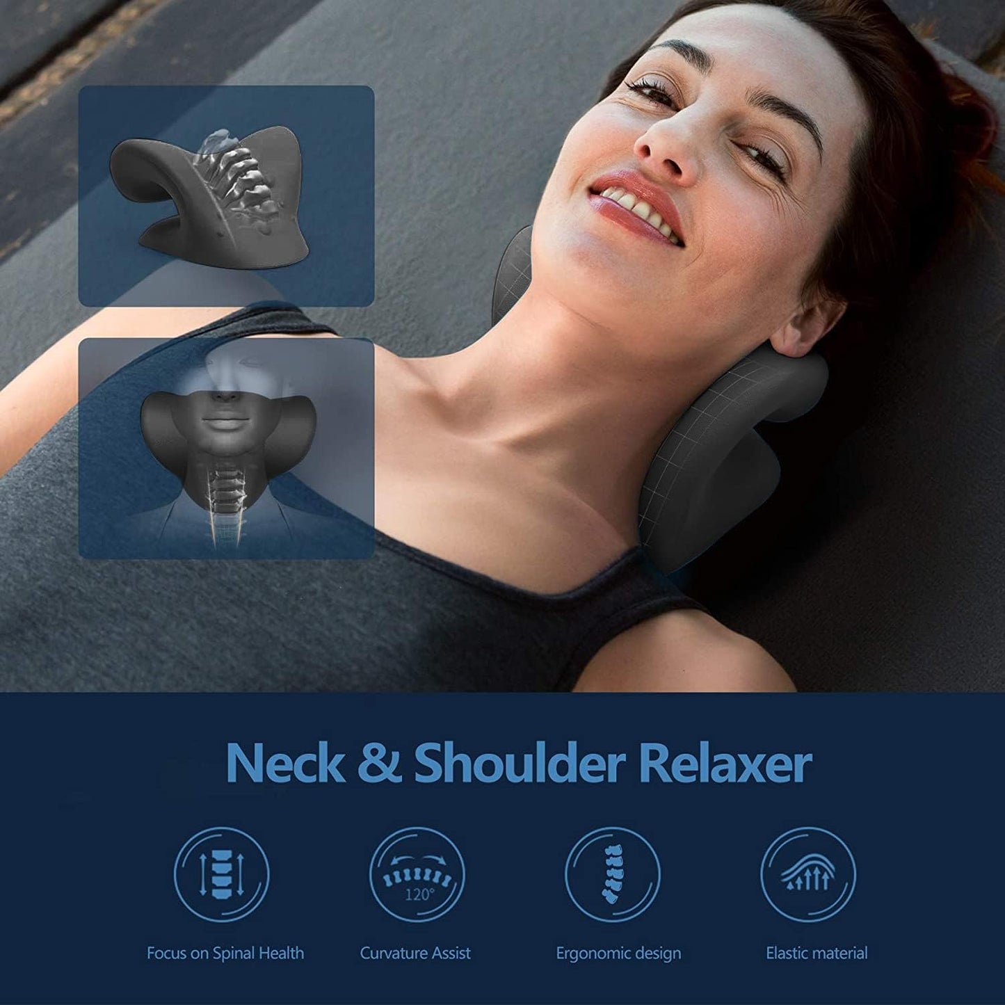 Neck and Shoulder Relaxer for Release Neck Pressure and Muscle Tensions, Neck Stretcher and Shoulder Massager for Relax 10 Minutes a Day